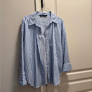 Blue Striped Shirt Zara